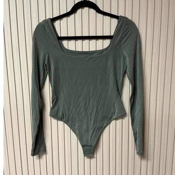 Lululemon Tops - Lululemon Wundermost Nulu Square Neck Long Sleeve Bodysuit Size M